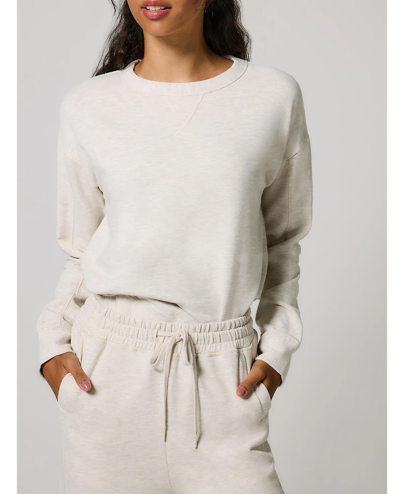 Lovall Women's Luxe Lounge Jogger+Sweatshirt Set