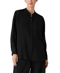 Eileen Fisher Women's Mandarin Collar Shirt