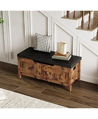 Gaomon Storage Bench, 39.4" Wooden with