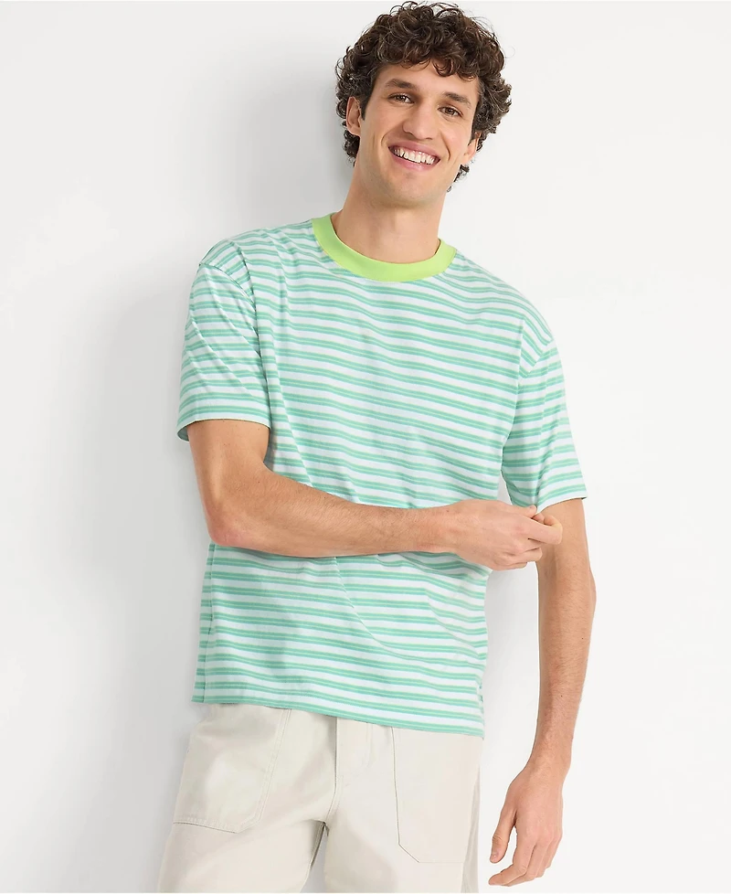 Lands' End Men's Short Sleeve Super-t Crew Relaxed Fit Tee