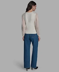 Bcbg Women's High Neck Pull-On Top