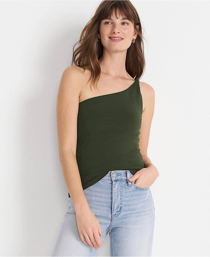 Lands' End Women's Slender One Shoulder Top