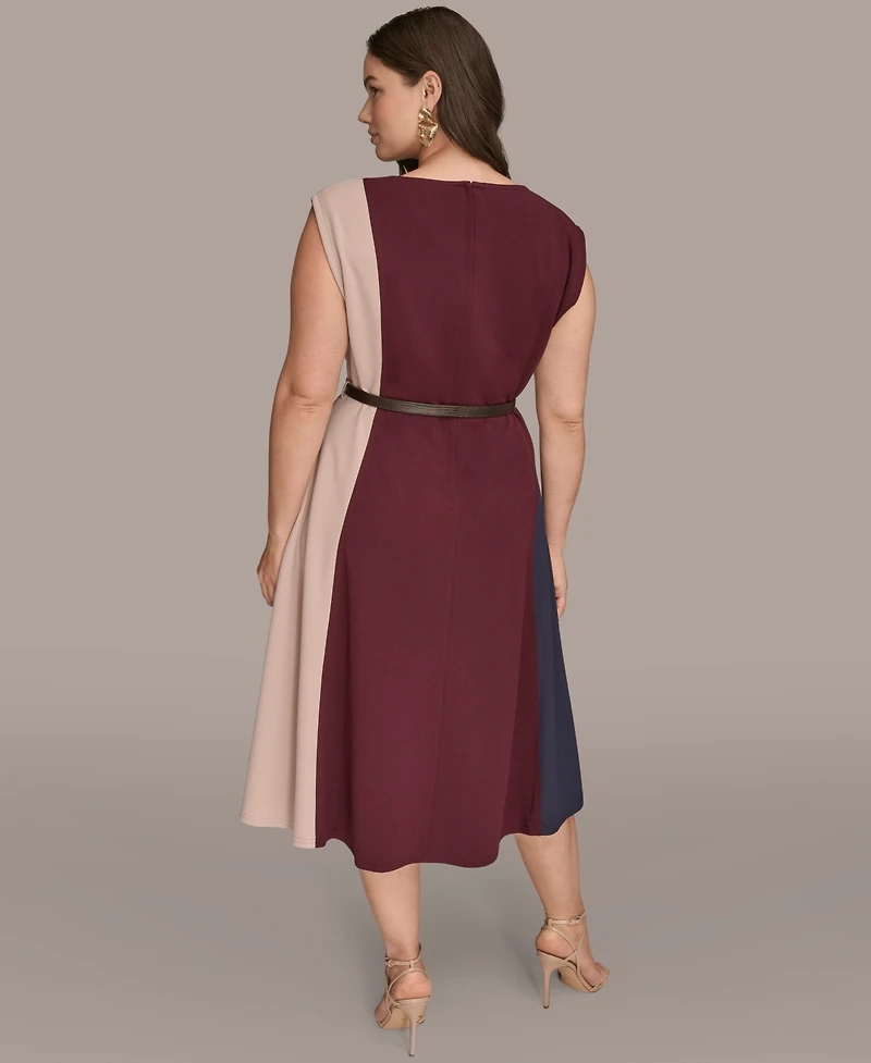 Donna Karan New York Plus Belted Midi Dress
