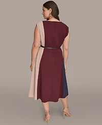 Donna Karan New York Plus Belted Midi Dress