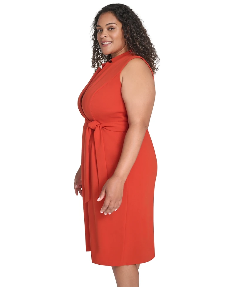 Calvin Klein Plus Belted Midi Dress