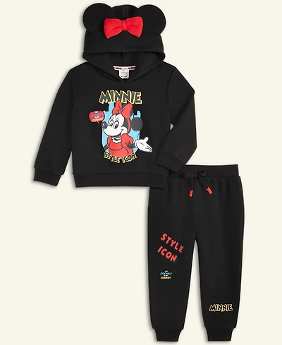 Disney | Macy's Toddler Girls Minnie Mouse Fleece Hoodie & Jogger Pant Set, Exclusive
