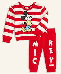 Disney | Macy's Baby Mickey Mouse Pullover Sweatshirt & Jogger Pants Set, Exclusive
