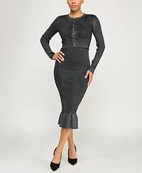 Rosie Harlow Juniors' 2-Piece Jacket and Midi Sweater Dress