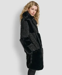 Dkny Women's Patch Mix Long Sleeve Jacket