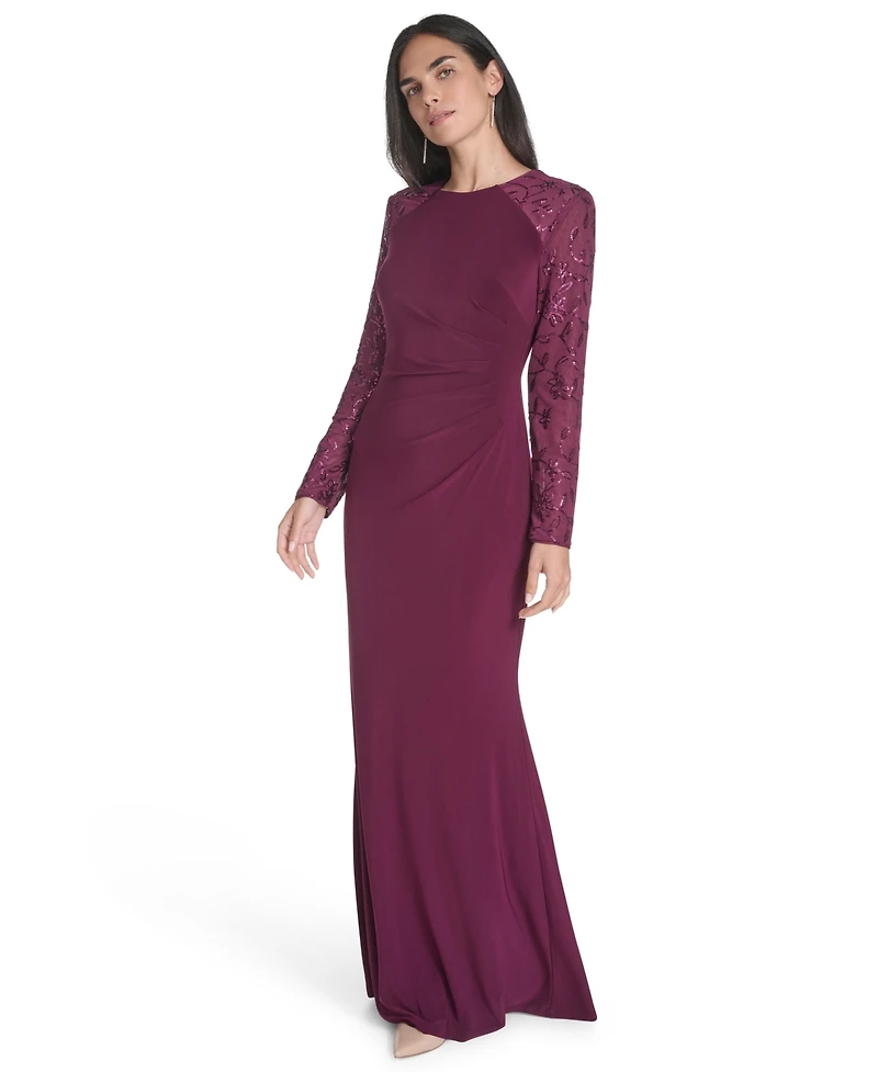 Jessica Howard Petite Raglan Sleeve Gown