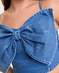 Disney | Macy's Plus Denim Minnie Mouse Bow Top Embellished with Crystals by Swarovski, Exclusive