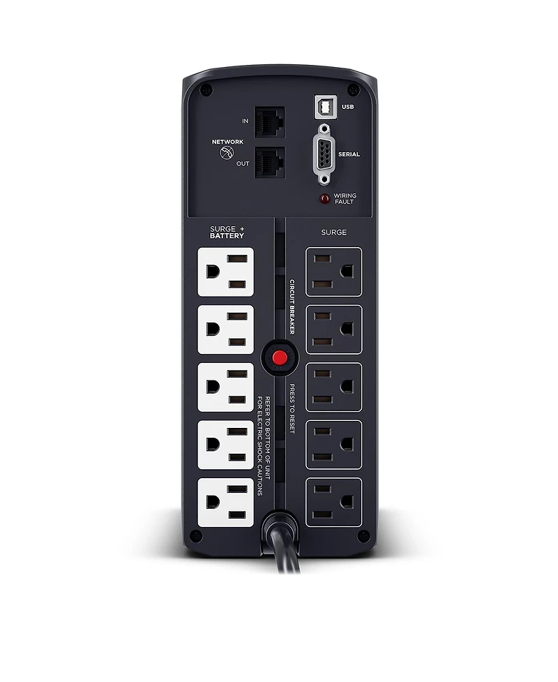 CyberPower Pfc Sinewave Computer Battery Backup, 1000VA 600W Ups, 10 Outlets