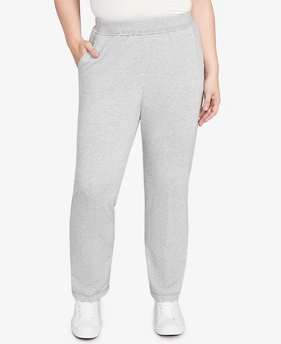 Alfred Dunner Casual Vibe Cozy Short Length Slant Pocket Pant