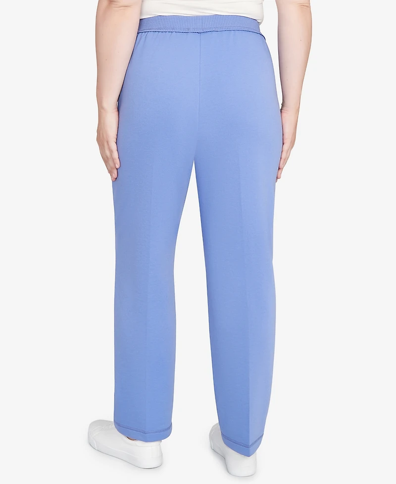 Alfred Dunner Casual Vibe Cozy Short Length Slant Pocket Pant