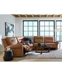 Alexandre Leather Sectional Collection Exclusively At Macys