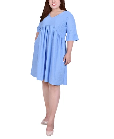 Ny Collection Plus Bell Sleeve Empire Dress