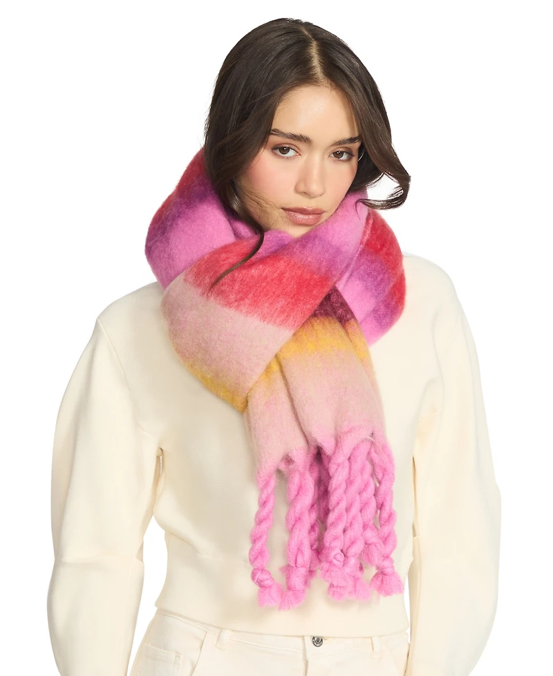 Steve Madden Women's Varsity Striped Fringe Scarf
