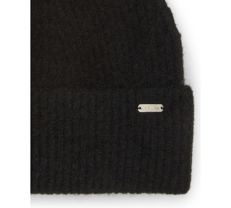 Steve Madden Women's Caught Brushed Fine Rib Knit Beanie