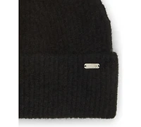 Steve Madden Women's Caught Brushed Fine Rib Knit Beanie