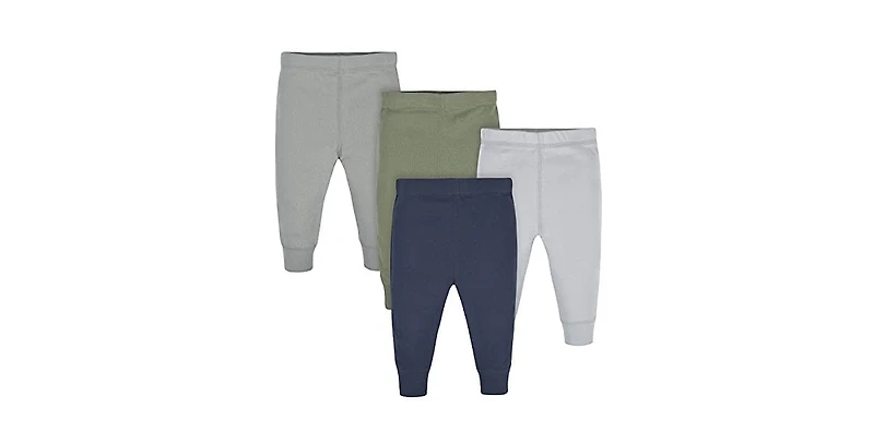 Gerber Baby Boys Active Pants, 4 Pack