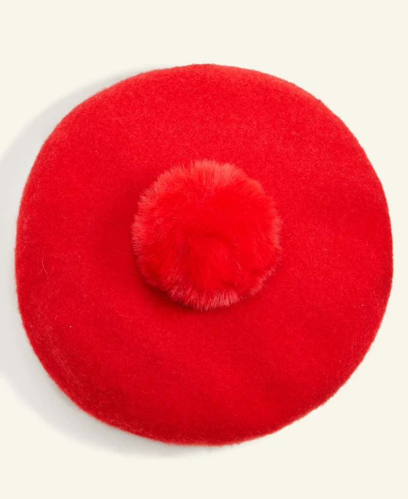 kate spade new york Disney | Macy's Minnie Mouse Pom-Pom Beret Hat, Macy's Exclusive