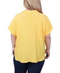 Ny Collection Plus Short Extended Sleeve Top