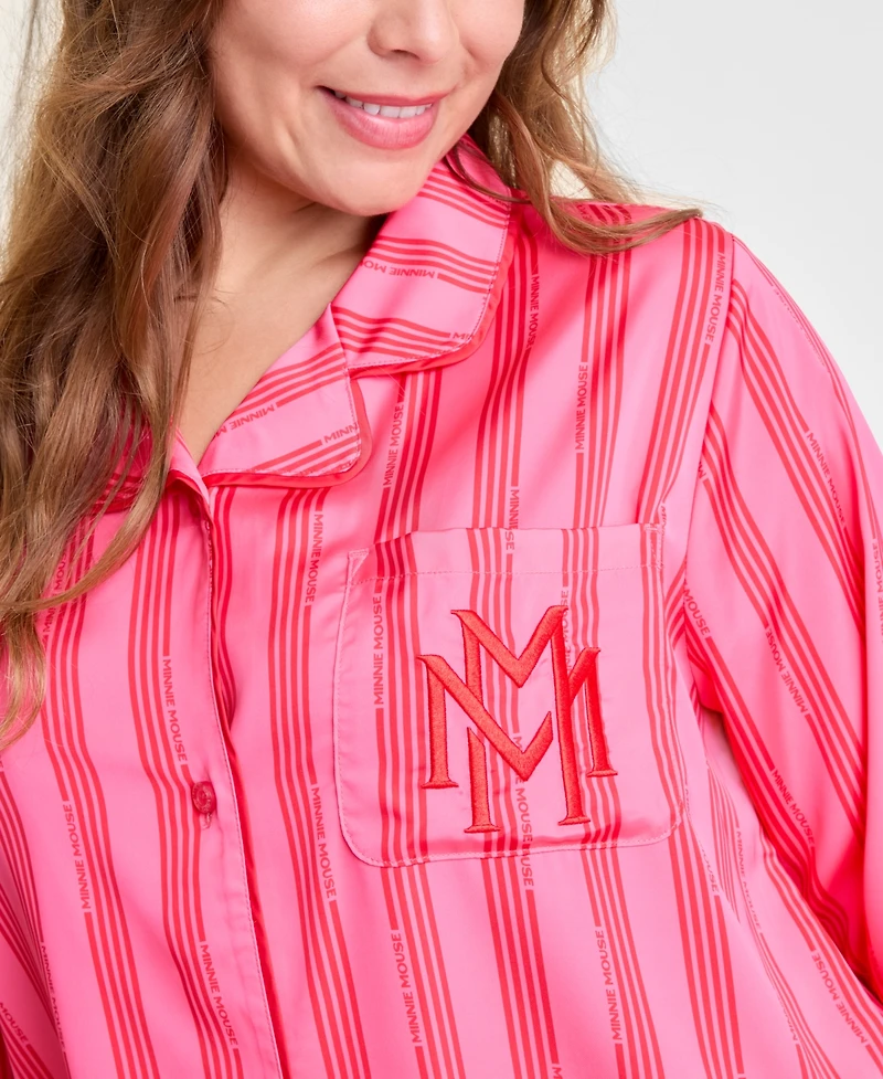 Disney | Macy's Plus Minnie Mouse Satin Pajamas Sleep Set, Exclusive