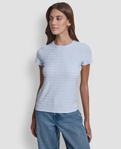 Dkny Jeans Women's Jacquard Logo Crewneck T-Shirt