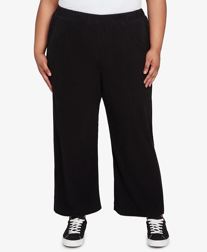 Alfred Dunner Plus Lake Champlain Ribbed Knit Ankle Pants