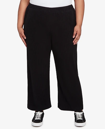 Alfred Dunner Plus Lake Champlain Ribbed Knit Ankle Pants