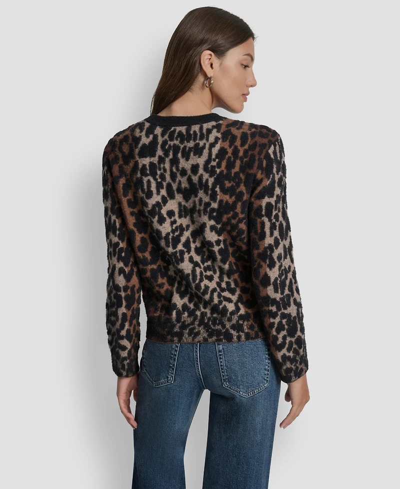 Dkny Jeans Women's Leopard Print Sweater