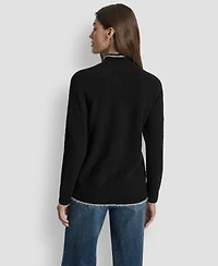 Dkny Jeans Women's Tinsel Logo Detail Sweater