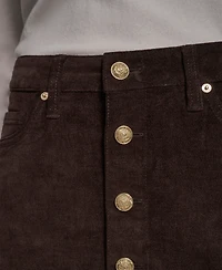 Dkny Jeans Women's High Rise Button Front Mini Skirt