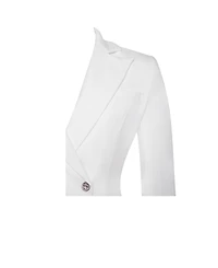 Miss Circle Women Quilla White Feather Crystal Sleeve Backless Blazer Dress
