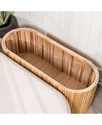 Nordlys - White Boucle Storage Bench Modern Design Style Upholstery Entry