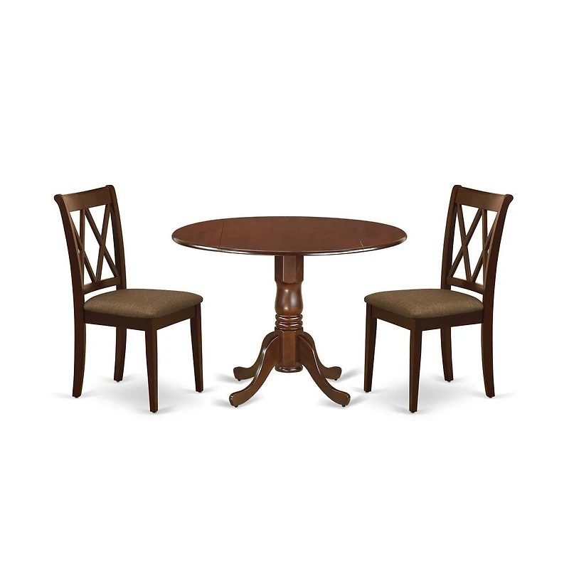 East West Furniture Dining Room Set Mahogany