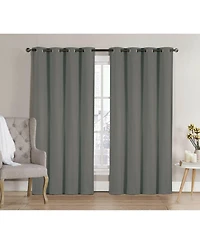 GoodGram 2 Pack: Hotel Thermal Grommet 100% Blackout Curtains