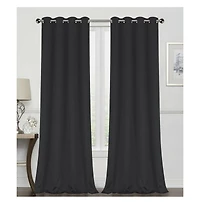 GoodGram 2 Pack: Hotel Thermal Grommet 100% Blackout Curtains