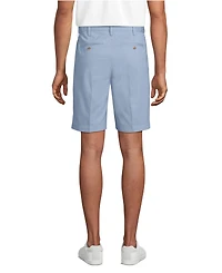 Lands' End Men's No Iron 9" Pleated Front Chino Short
