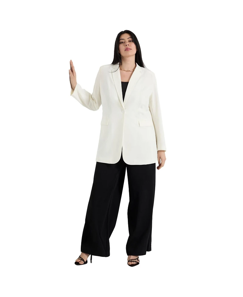 June + Vie Women's Smooth Classic Blazer