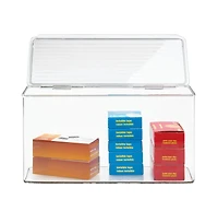iDesign Stackable Hinged-Lid Pantry Storage Box - Clear