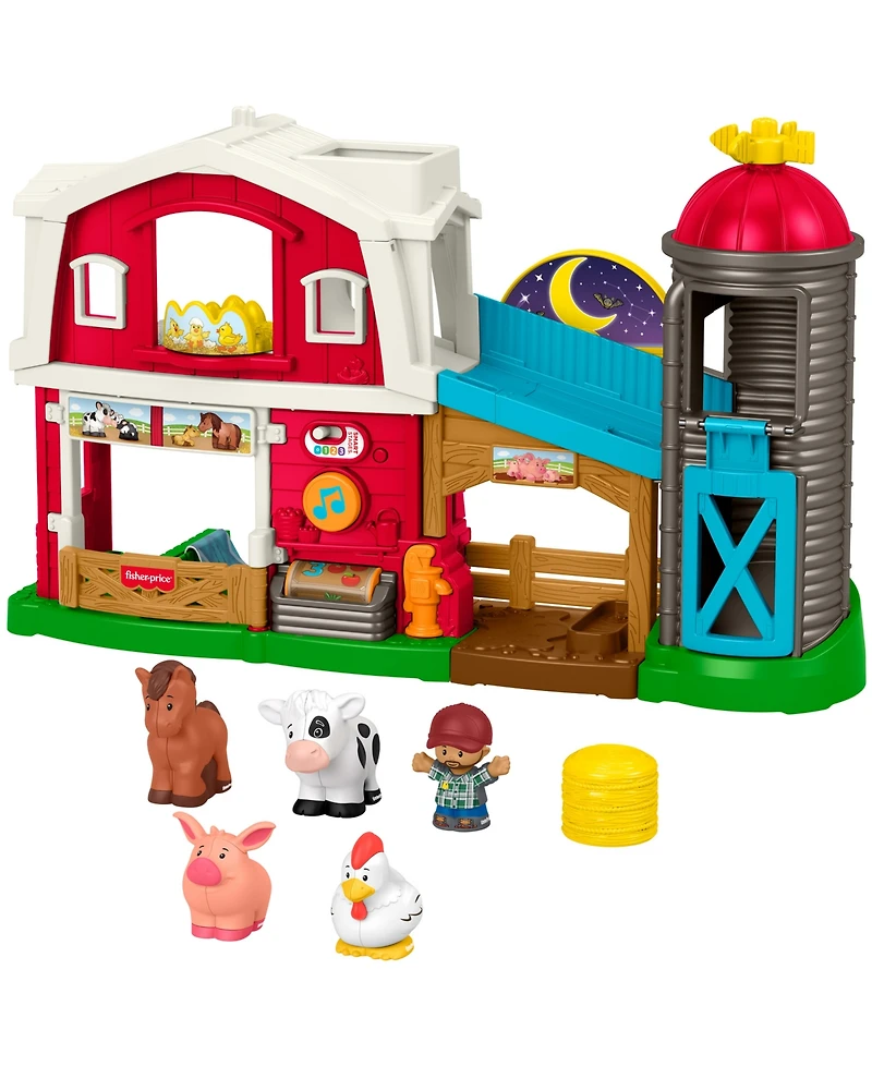 Little People Caring Fun Animal Farm Playset, 6 Play Pieces