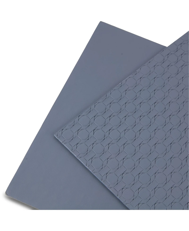 Dainty Home Stratham Reversible Premium Faux Leather 12" x 18" Rectangular Placemats Set of 4