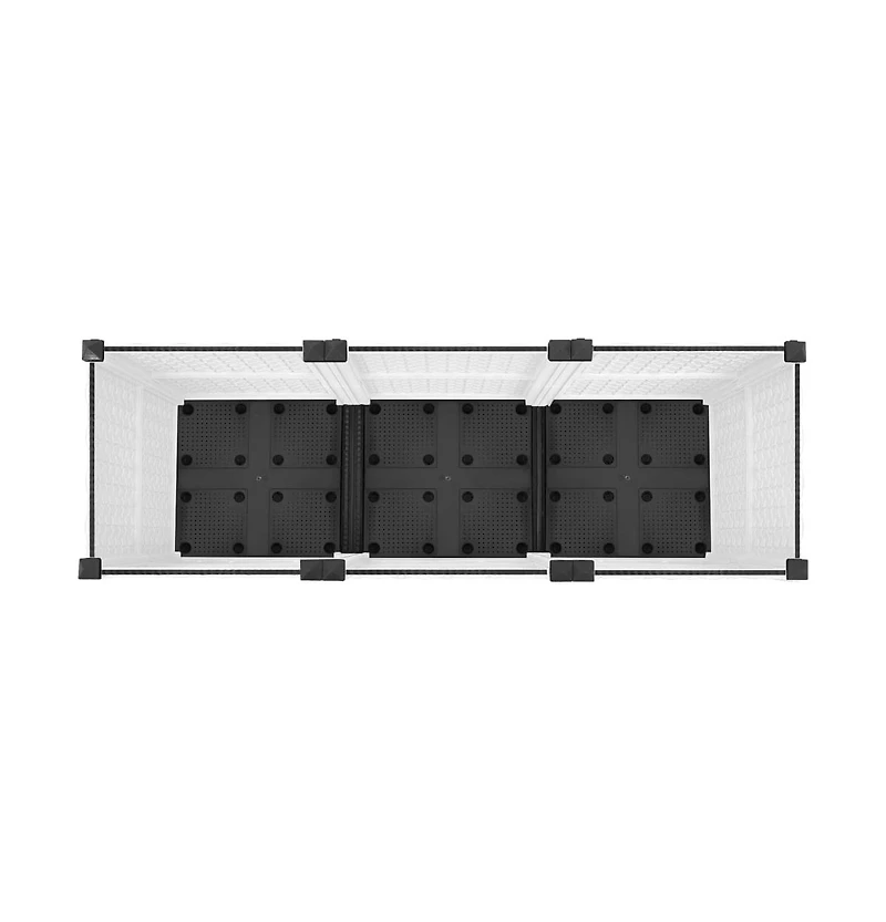 vidaXL Raised Bed White Polypropylene 47.2 x 15.7 x 15.0 in Durable