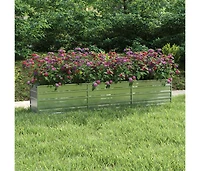 Garden Raised Bed Silver Galvanized Steel Large Durable