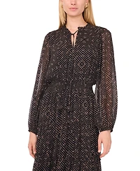 1.state Women's Necktie Smocked Waist Tiered Maxi Dress