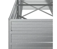 vidaXL Garden Raised Bed Silver Galvanized Steel Large Garden Raised Bed