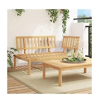Patio Pallet Corner Sofa Solid Wood Acacia