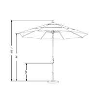 California Umbrella 11' Golden State Series Patio Umbrella
