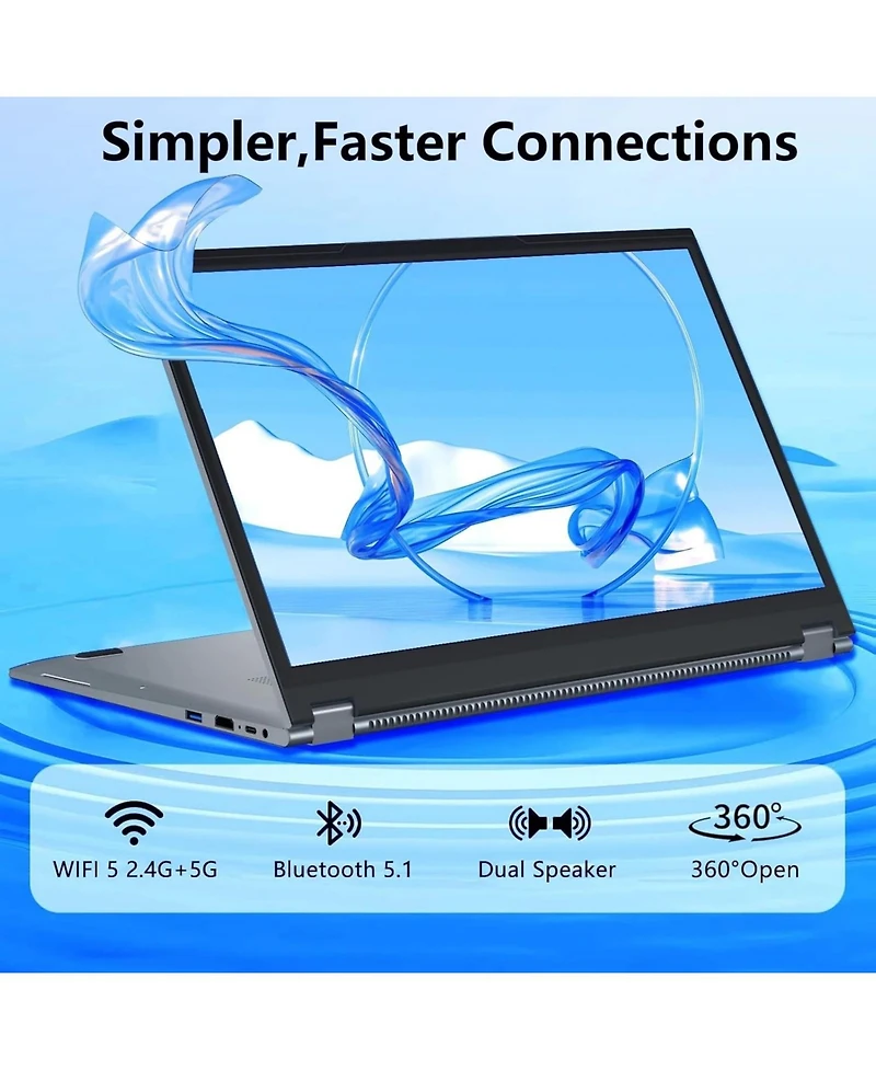 Kuu 2 in 1 Laptop Computer,Touchscreen Laptop, 15.6 inch Fhd 1920 1080 Display,16GB Ram 512GB Ssd,Amd Ryzen R3-3200U, up to 3.5 GHz,Amd Radeon Graphic